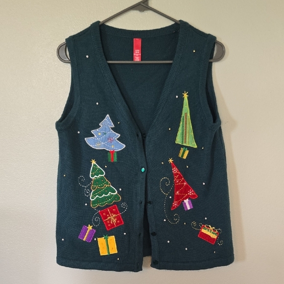 Ugly Christmas Sweater Vest Size Small - Picture 1 of 6